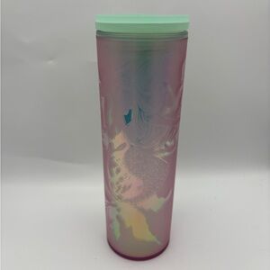 Starbucks 2022 Iridescent Mermaid Siren Soft Touch Tumbler 16 oz